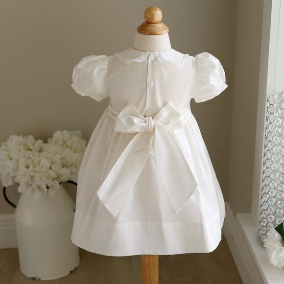 Vintage Smocked Dress Ivory Heirloom Feltman Brothers Special Occasion NWT